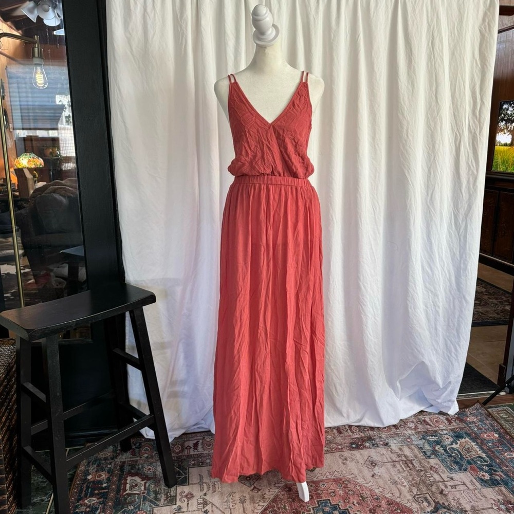 LULUS 🧚‍♀️🌺🧡 women’s strappy open back semi formal maxi dress size XS